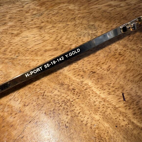 Horizon Eyewear Port Eyeglass Frames 55-19-142 Gold Wire Aviator Style - Picture 7 of 9